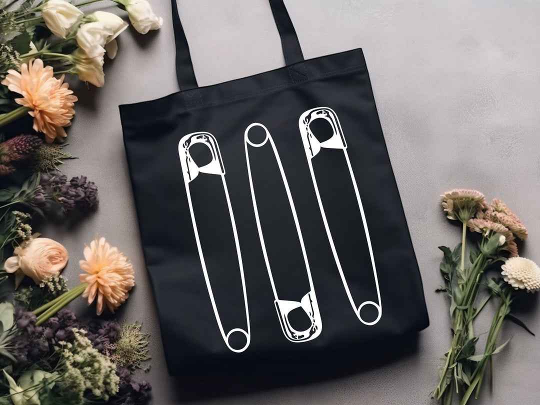 Giant Safety Pin Tote Bag
