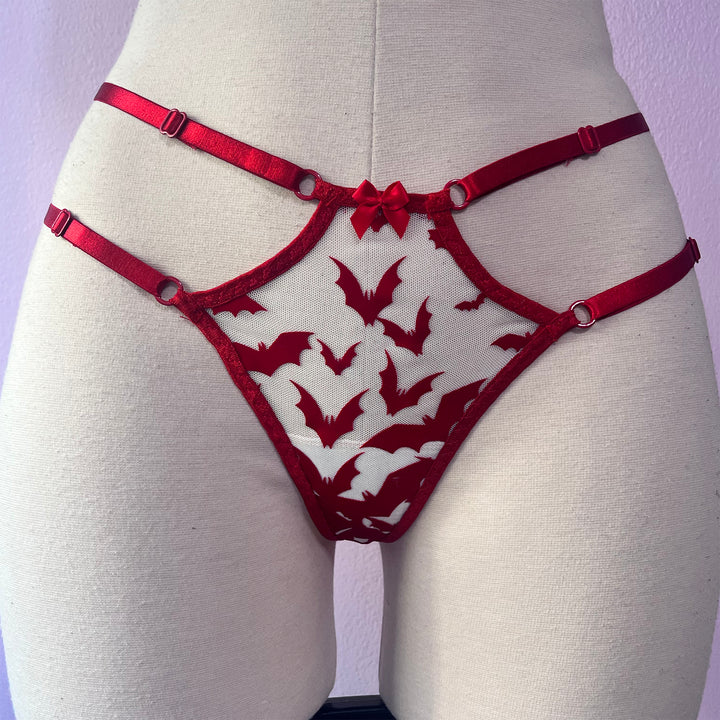 Red Bat Strappy Panty