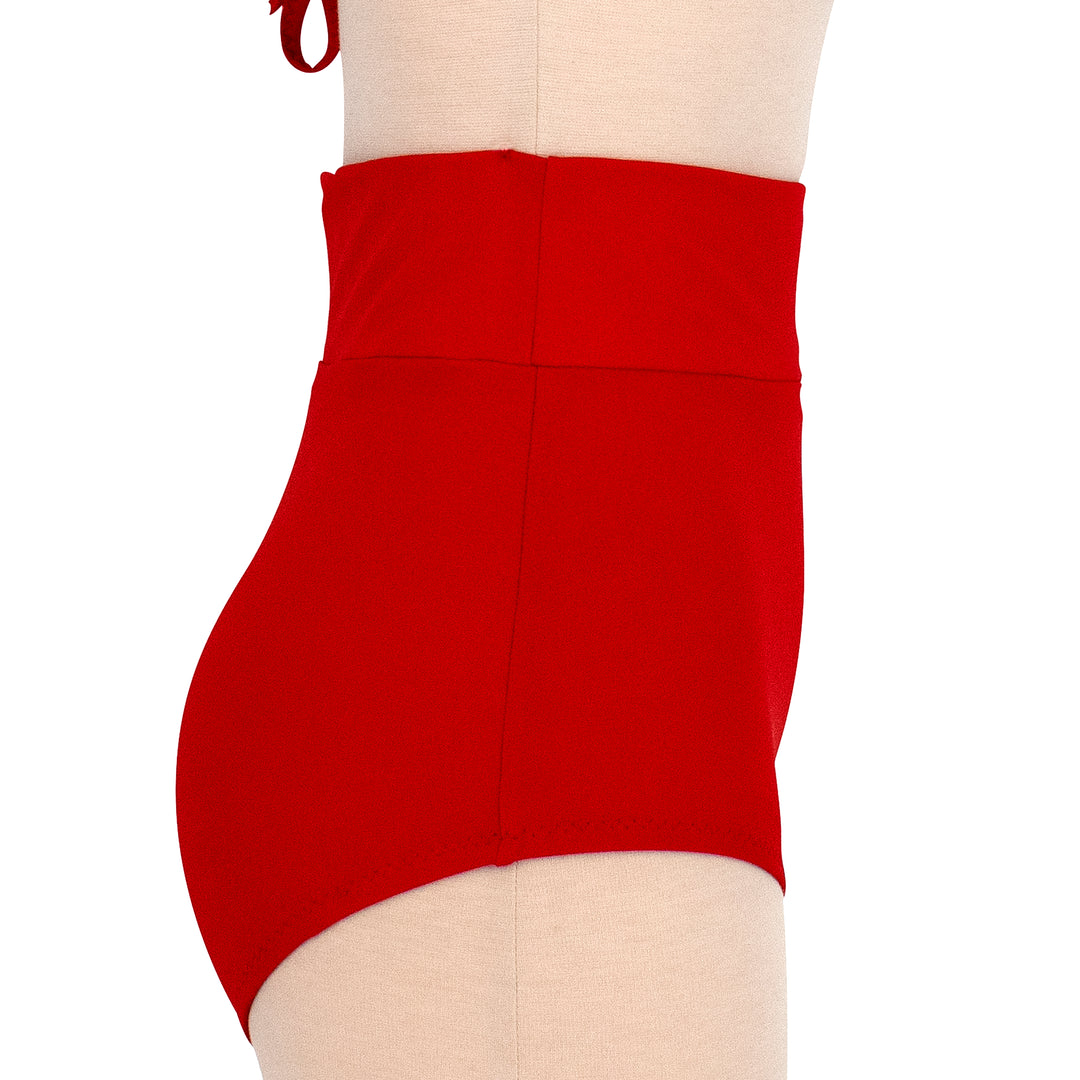 High Waist Boy Short Bikini Bottom