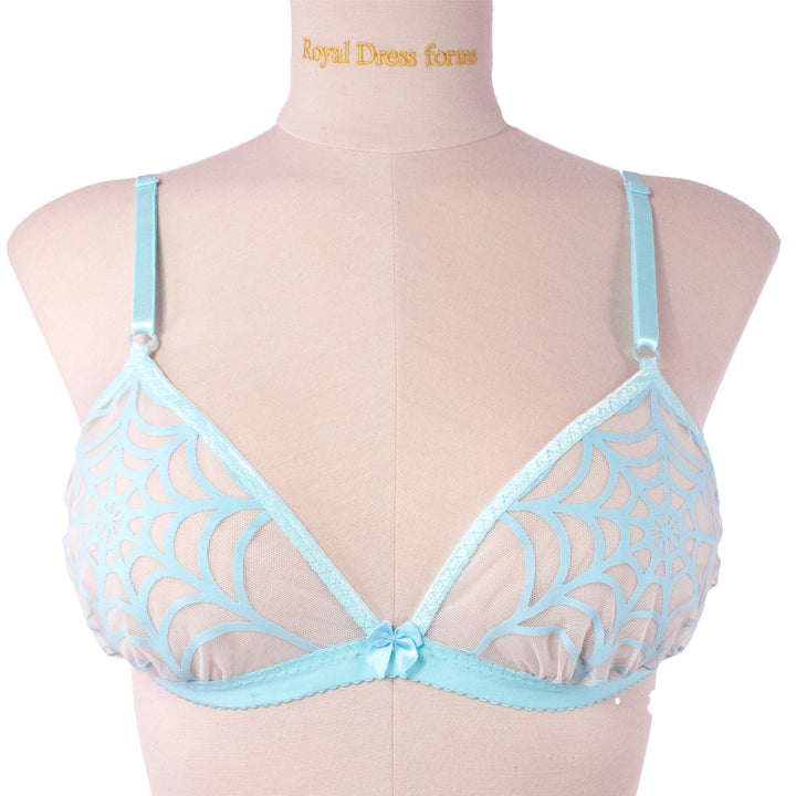 Pastel Blue Spiderweb Bralette