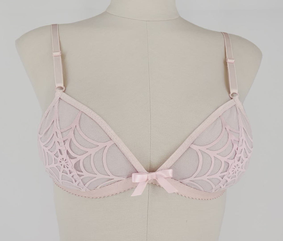 Pink Spiderweb Bralette