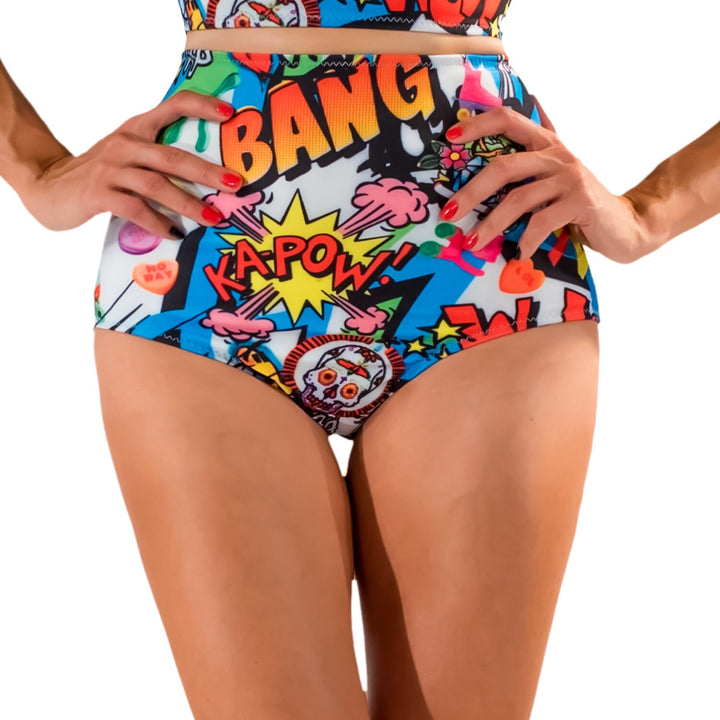 Ka-Pow!! Underwire Bustier Bikini  - Comic Book Pop Art Print XS-2XL
