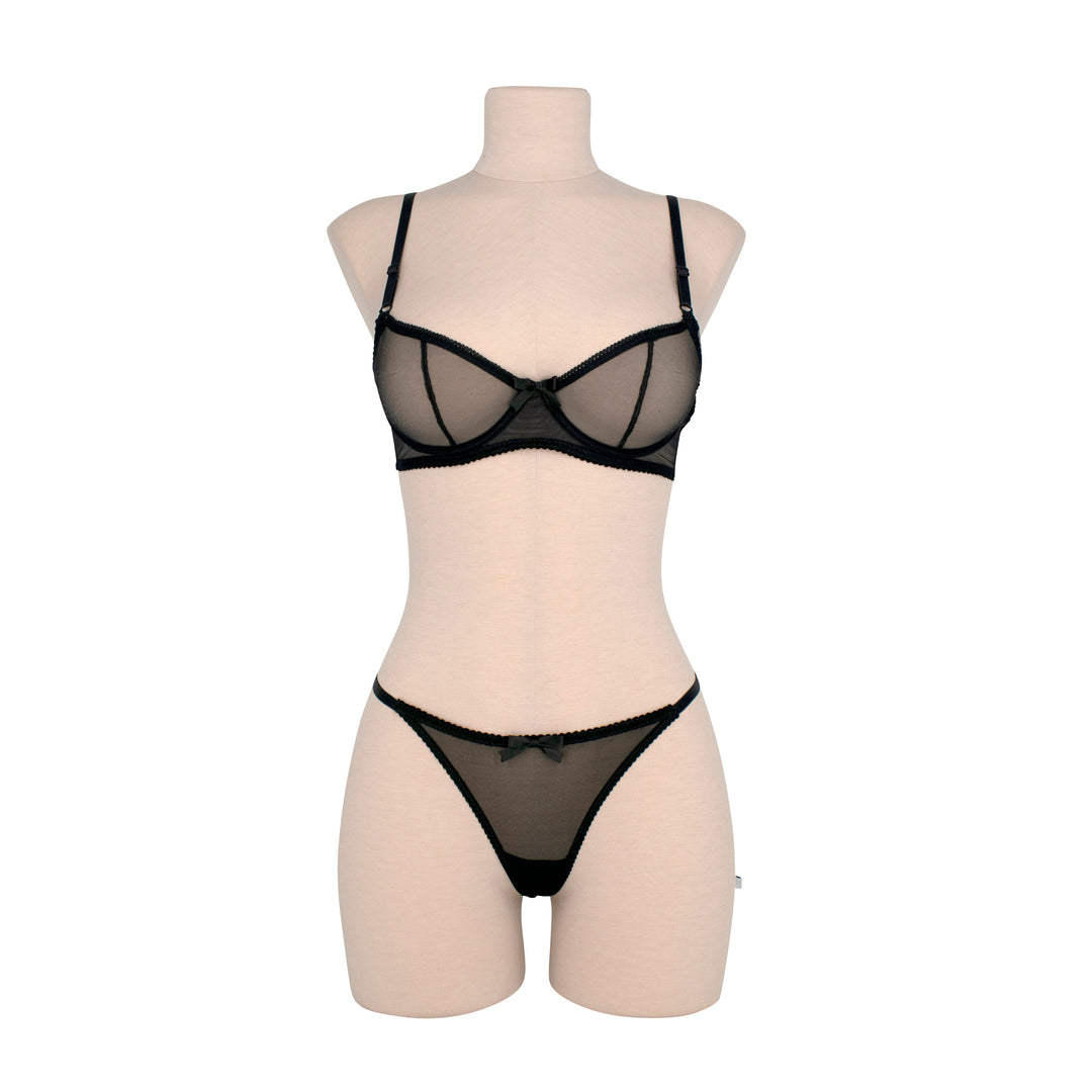 Black Sheer Underwire Bra