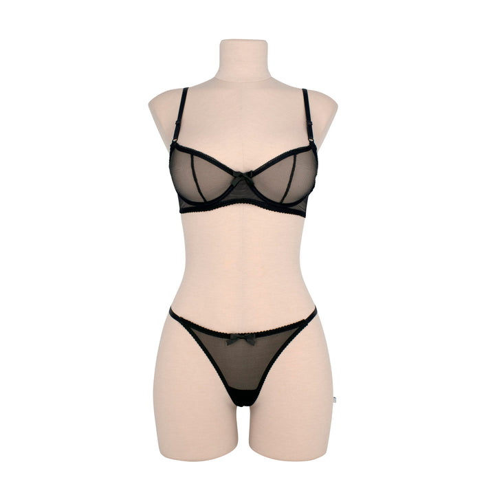 Black Sheer Underwire Bra