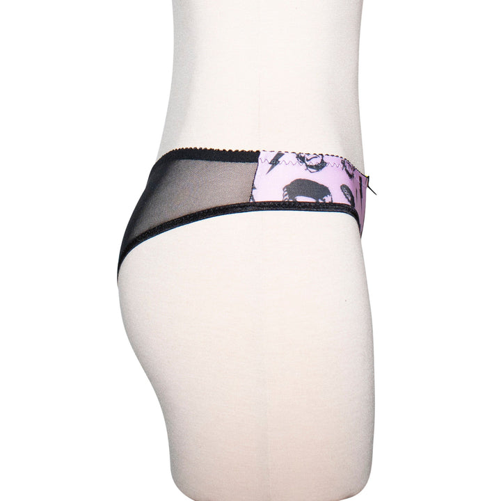 Pink and Black Frankenstein Mesh Hipster Panty