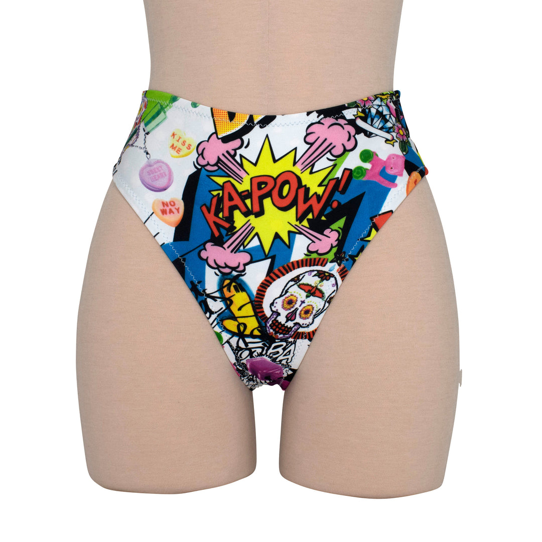 Ka-Pow!! Underwire Bustier Bikini  - Comic Book Pop Art Print XS-2XL