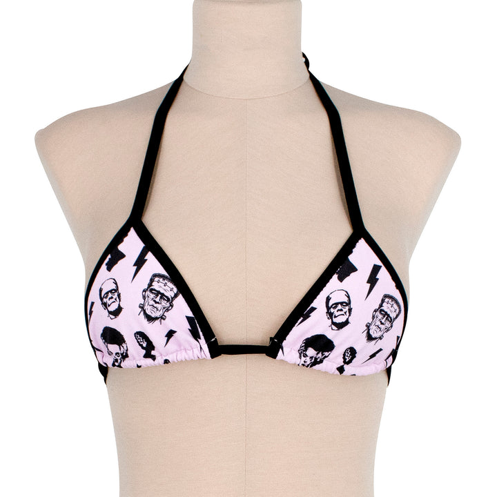 Pink Frankenstein Triangle Bikini Top