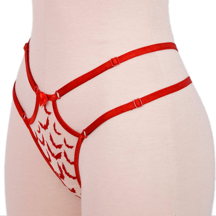 Red Bat Strappy Panty