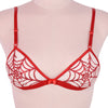 Red Glitter Spiderweb Bralette