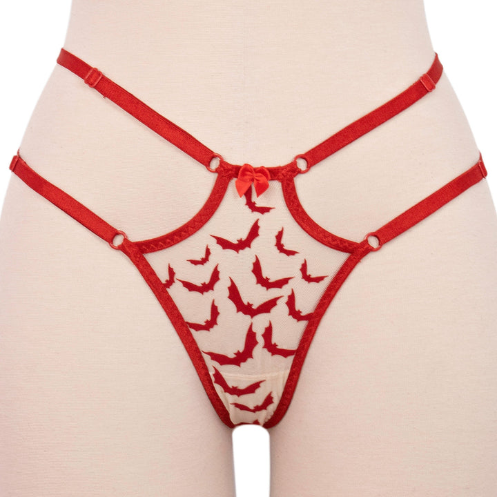 Red Bat Strappy Panty