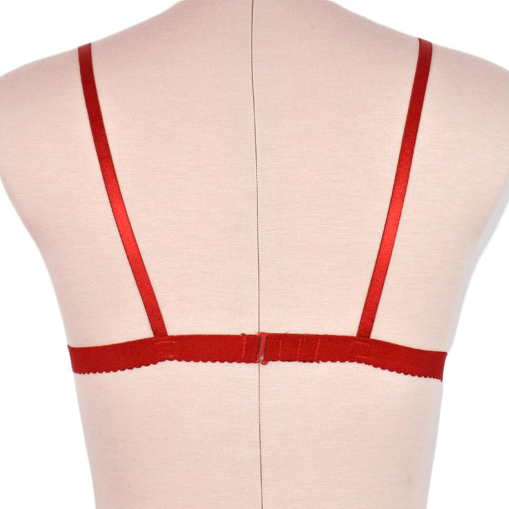 Red Glitter Spiderweb Bralette