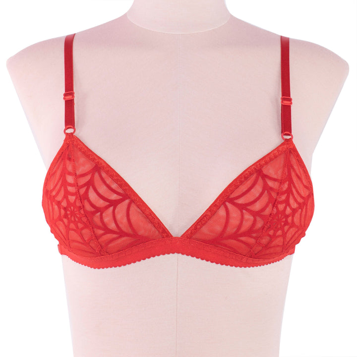 Red Spiderweb Bralette