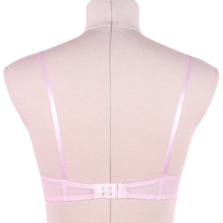 Glitter Pink Spiderweb Underwire Bra