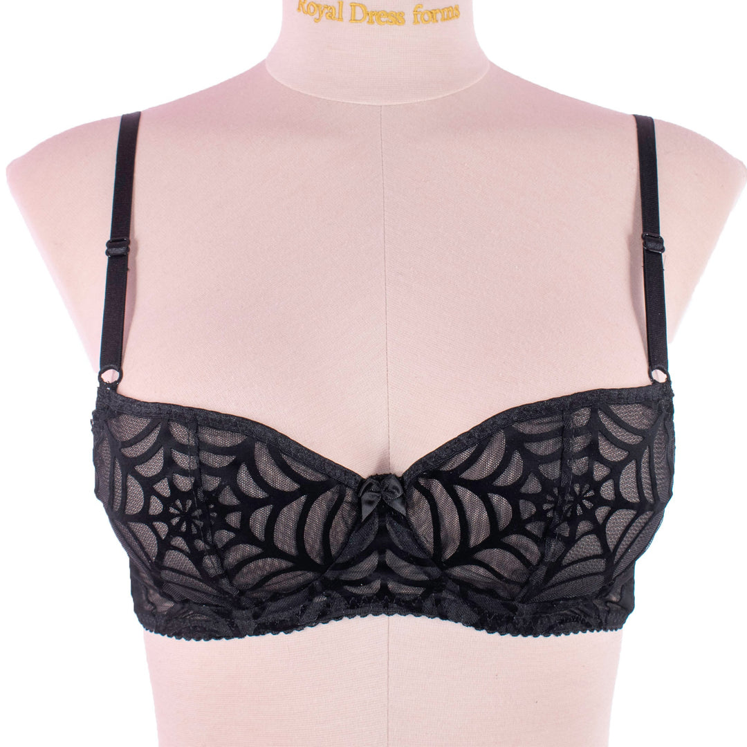 Black Spiderweb Underwire Bra – McLaineO