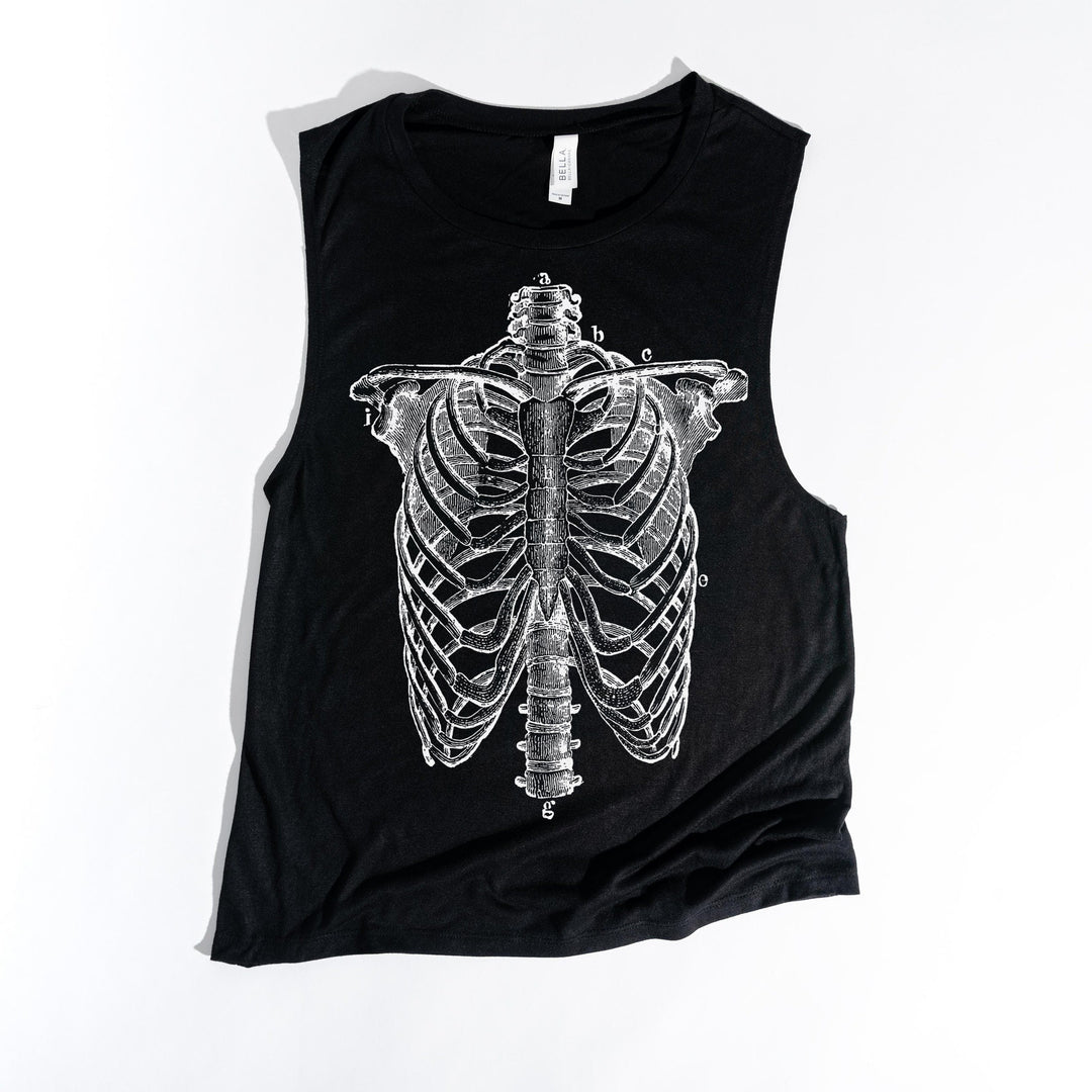 Skeleton Ribcage Muscle Tank