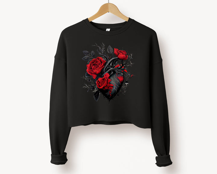 Read Anatomical Heart - Cropped Sweatshirt