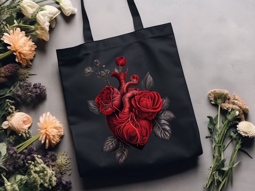 Red anatomical heart Tote Bag